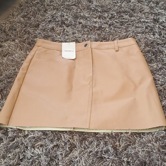 Womens Faux Leather Mini Skirt - Picture 1 of 5
